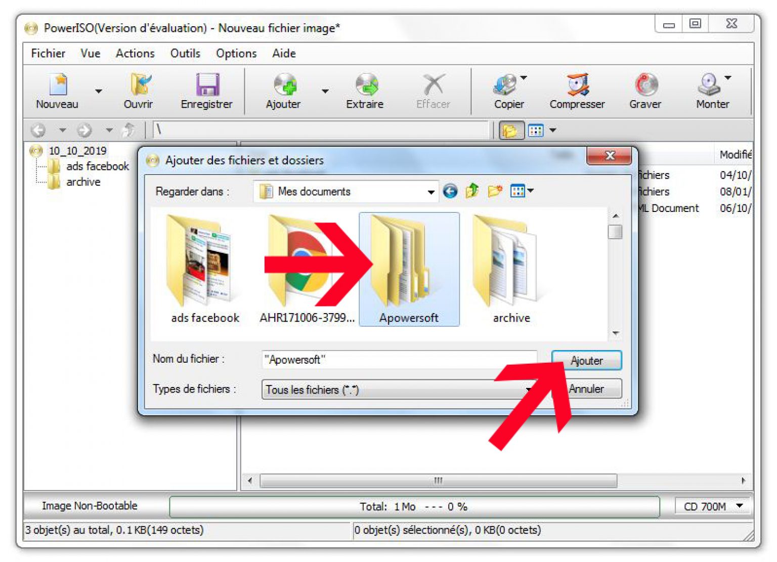 Comment créer un fichier image ISO à partir d’un CD/DVD ou dossiers