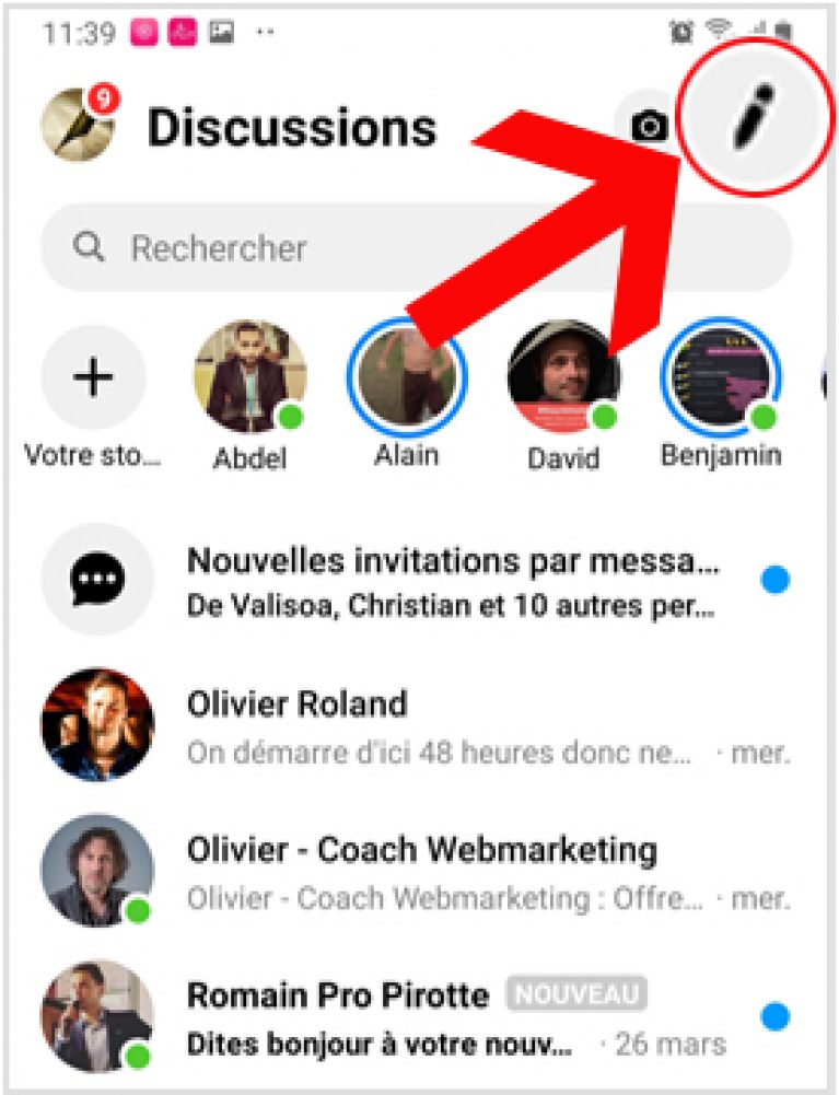 comment sauvegarder une discussion messenger