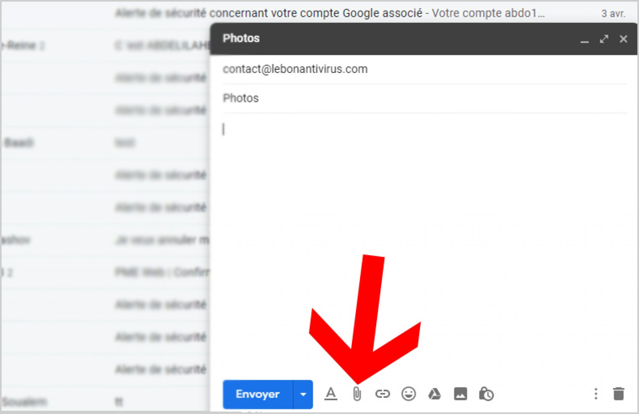 Comment envoyer des photos par mail ? LBA