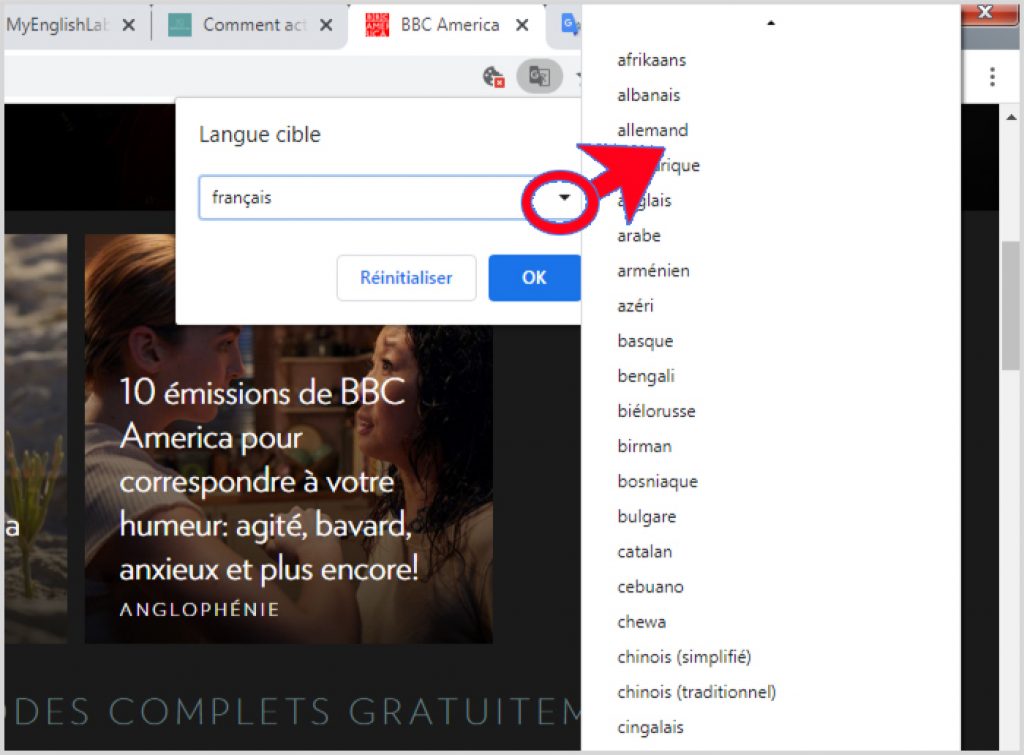 Comment activer la traduction automatique sur Google Chrome ? LBA