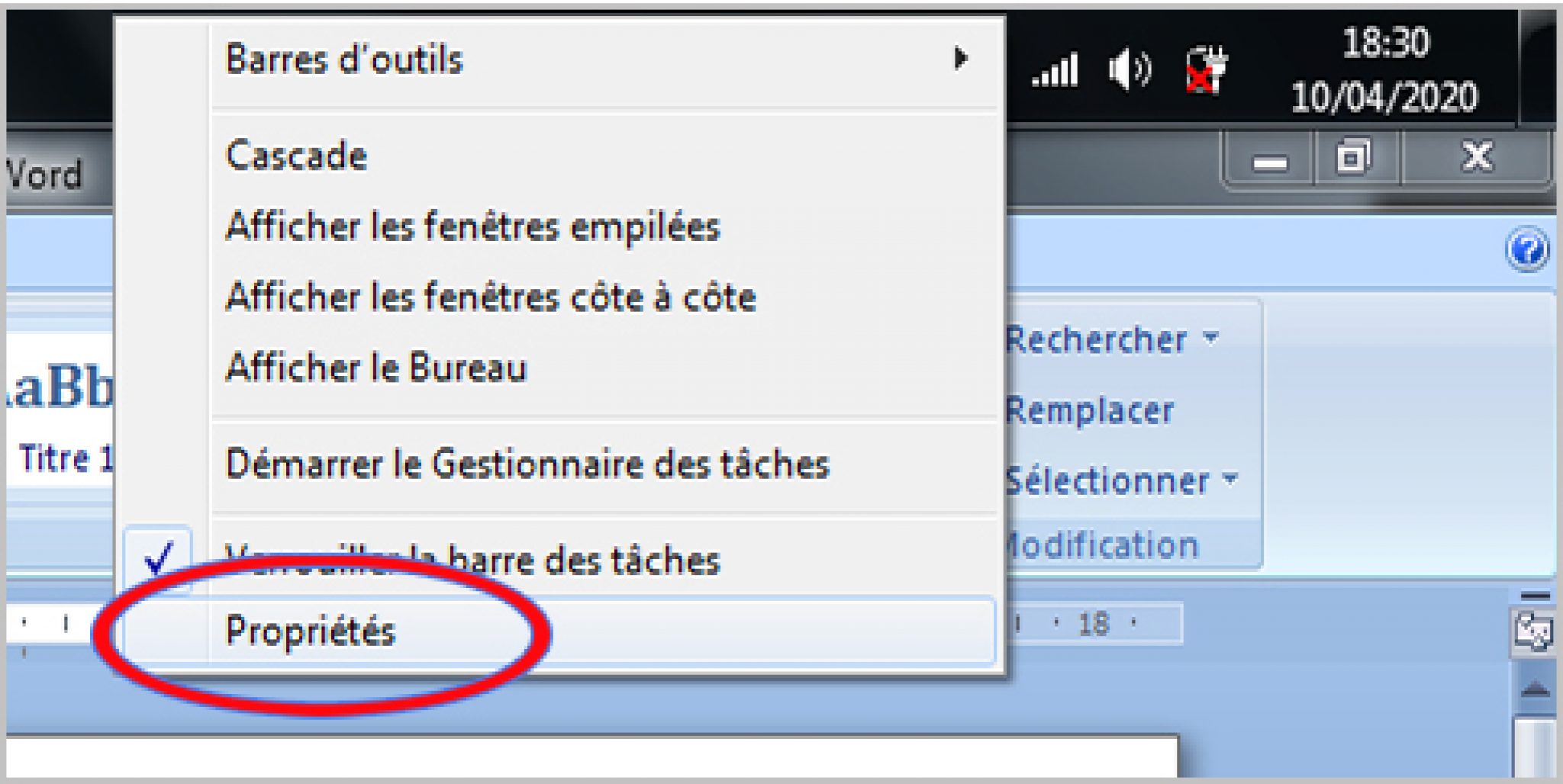 Comment remettre la barre des tâches en bas ? LBA